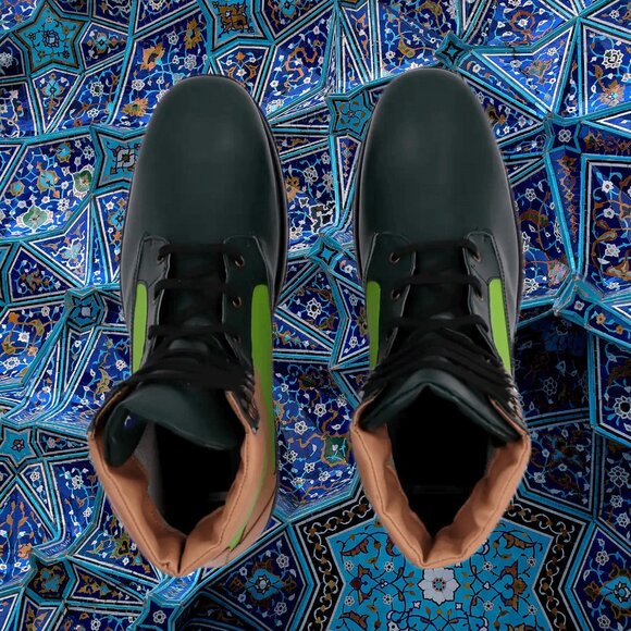 SUBDUED JUNGLE Hi-Top Walking Sneaker By Clifton Cason (US)  Made in Italy main image 10